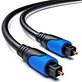deleyCON 0,5m Câble Audio Numérique Optique SPDIF 2x Prise Toslink Câble Numérique Câble Audio LWL Câble Numérique à Fibres Optiques