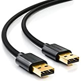 deleyCON 0,5m Câble de Données USB 2.0 High Speed - USB A Mâle vers USB A Mâle - Transfert de ...