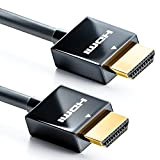 deleyCON 0,5m Câble HDMI SLIM Haut Débit avec Ethernet (Dernière Norme) 3D ULTRA HD 4K Ultra HD Ultra Flexible - ...