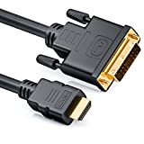 deleyCON 0,5m Câble HDMI vers DVI DVI-D DVI-I High Speed 3D Ready Câble Adaptateur 1080p Full HD HDTV 3D Beamer ...