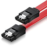 deleyCON 0,5m Câble S-ATA 3 Câble de Données HDD SSD Câble Raccordement Câble Connexion Un Clip en Métal 6Gb/s 2 ...