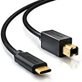 deleyCON 0,5m Câble USB 2.0 - Type 3.1 - USB C à USB B - Câble de Données Pour Disque ...