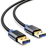 deleyCON 0,5m USB 3.0 Super Speed Câble de Données - USB A (Mâle) vers USB A (Mâle) Taux de Transfert ...