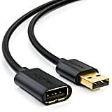 deleyCON 1,5m Câble D'Extension USB 2.0 Haute Vitesse Extension Cable de Rallonge Câble de Données USB A-Mâle vers USB A-Femelle ...