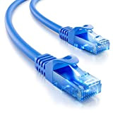 deleyCON 1,5m Câble Réseau Ethernet LAN Gigabit CAT.6 Câble RJ45 CAT6 Compatible avec CAT.5 CAT.5e CAT.6a Cat.7 - Bleu