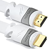deleyCON 10m Câble HDMI Plat - Compatible avec HDMI 2.0/1.4 - UHD 4K 3D 1080p 2160p ARC - Haute Vitesse ...