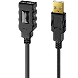 deleyCON 15m Câble Actif USB 2.0 Rallonge Active avec Amplificateur de Signal Câble Répéteur USB2.0 Câble de Rallonge PC Ordinateur ...