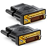 deleyCON 2X Adaptateur HDMI-DVI - HDMI Femelle vers Connecteur DVI-D Mâle (24+1) (19pol) 1080p Full HD 1920x1200 - Noir