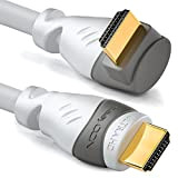 deleyCON 3,0m HDMI Câble à Angle 90° Degrés - Compatible avec HDMI 2.0/1.4 - UHD 4K HDR 3D 1080p 2160p ...