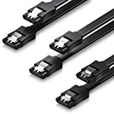 deleyCON 3x 0,5m SATA III Câble de Données HDD SSD Câble de Raccordement Câble de Connexion Un Clip en Métal ...