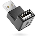 deleyCON Adaptateur d'angle USB 2.0 - Adaptateur d'angle 90° - Une Fiche à Une Prise - Compatible avec Tous Les ...