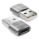 deleyCON Adaptateur USB C vers USB [2 Unités] Prise USB C vers Prise USB A - pour Ordinateur Ordninateur Portable ...