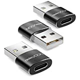 deleyCON Adaptateur USB C vers USB [3 Unités] Prise USB C vers Prise USB A - pour Ordinateur Ordninateur Portable ...