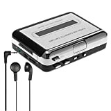 Delleu Protable Lecteur Cassette USB magnétophone à MP3 Compatible avec Ordinateurs Portables Ordinateur de Capture Audio Device