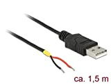 DeLOCK 85664 Câble USB 2.0 Type A vers 2 x câble Ouvert 1,5 m Raspberry Pi