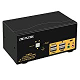 DEPZOL 2 Port KVM Switch Triple Monitor DisplayPort 4096x2160@60Hz，2x3 Keyboard Video Mouse Selector for DP Computers Laptops with Audio and ...