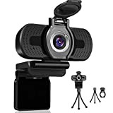 DERICAM Webcam 1080P avec Microphone, caméra Web d'ordinateur USB, caméra d'ordinateur Plug and Play pour PC/Mac, pour Le Streaming d'appels ...