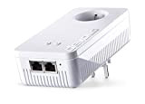 devolo dLAN 1200+ WiFi 5 (ac) Adaptateur d'extension : 1x Adaptateur CPL WiFi, Prise Gigogne (1200 Mbps, 1x Port Gigabit ...