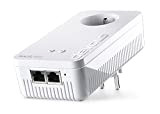devolo Magic 1 WiFi 5 (ac) Adaptateur d'extension : 1x Adaptateur CPL WiFi, Prise Gigogne (1 200 Mbits, 2x Ports Fast Ethernet, ...