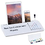 DEWUR bureau tableau blanc en verre tableau mémo de bureau petit quai support de téléphone portable support de tablette support ...