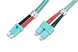 DIGITUS FO câble patch OM3 - 1 m LC vers SC câble fibre optique - LSZH - Duplex Multimode 50/125µ ...