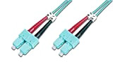 DIGITUS FO câble patch OM3-1 m SC vers SC câble fibre optique - LSZH - Duplex Multimode 50/125µ - 10 ...