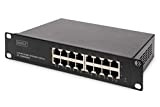 DIGITUS Gigabit Ethernet Switch - 10 pouces - 16 ports - non géré - fond de panier 32 Gbps - ...