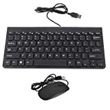 Diyeeni Ultra Thin USB Wired Keyboard and Mouse Combo, Souris Compacte Portable, Clavier Complet, Connexion USB de 1,3 mètre Connexion ...