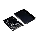 Docooler mSATA a 2.5" 44PIN Pata/IDE SSD HDD mSATA Boitier sur Pied Adaptateur Convertisseur, Noir