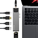 dodowin Adaptateur USB C Compatible avec Macbook Air/Pro M1, Accessoire Macbook Air 2020-18 et Pro 2020-16, 1*RJ45, Thunderbolt 3, HDMI ...