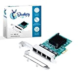 Donkey pc Gigabit PCIE Carte Réseau pour I350-T4 - Intel I350 Chip, Quad RJ45 Ports, 1Gbit PCI Express Ethernet LAN ...