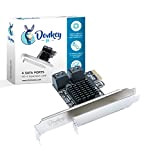 Donkey pc SATA III 4 Port SATA Card Adapter, 6 Gbps SATA 4 Port pci sata Controller. Support à Profil ...