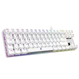 DREVO Calibur Wired RGB Mechanical Keyboard, 60% Mini USB Wired DE Layout (Blue Switch, White)