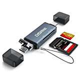 DSRKE USB C Lecteur de Carte Mémoire Adaptateur Micro USB et USB 2.0 Lecteur de Carte SD Compatible avec MacBook ...