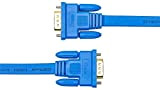 DTECH Ultra fin plat 5 m pour ordinateur - Câble VGA - Connecteur - Bleu