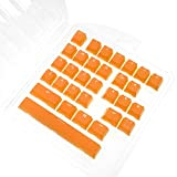 Ducky Compatible Rubber Keycap Set, 31 Tasten, Double-Shot, gummiert, für Backlight - Orange