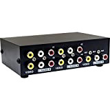 Duttek 4 Port AV commutateur RCA Switcher 4 en 1 Sortie vidéo Composite L/R boîte de sélection Audio pour Consoles ...
