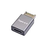 Duttek Adaptateur de Panneau Avant USB C, 10 Gbit/s Type E vers USB C, Adaptateur convertisseur Haute Vitesse USB 3.1 ...