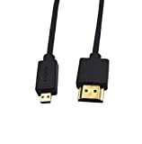 Duttek Câble HDMI mâle vers micro HDMI mâle très fin et flexible 1080p 4K 3D pour GoPro Hero 8/7 Noir, ...
