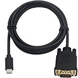 Duttek Câble USB C vers VGA, câble adaptateur USB Type-C mâle vers VGA mâle, prend en charge 1080p utilisé pour ...