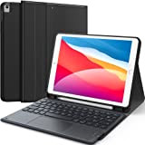 Earto Clavier iPad 9eme Generation, Coque Clavier ipad 9e/8e/7e Generation AZERTY, Smart Touchpad iPad 10.2 Clavier, Détachable sans Fil Clavier ...