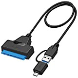 EasyULT Adaptateur USB 3.0 Type C vers SATA III, Super Speed 5Gbps USB 3.0/Type-C vers SATA Disque Convertisseur Cable Adapter ...
