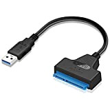 EasyULT Adaptateur USB 3.0 vers SATA III, Super Speed USB 3.0 vers SATA Disque Convertisseur Cable Adapter pour 2.5" SSD/HDD ...