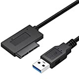 EasyULT Câble Adaptateur USB 3.0 vers SATA 7 + 6 Câble de Lecteur 13 Broches pour Ordinateur Portable CD DVD ...