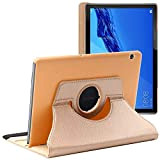 ebestStar - Coque Compatible avec Huawei MediaPad T5 10.1 Housse Protection Etui PU Cuir Support Rotatif 360, Or/Doré [T5 10.1: ...