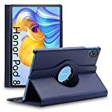 ebestStar - Housse Compatible avec Honor Pad 8 Coque Support Rotatif 360°, Etui Protection PU Cuir, Bleu Foncé