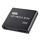 Eboxer Mini Lecteur Multimédia Full HD Boîtier Media Player 1080 P Support USB MMC RMVB MP3 AVI MKV pour Maison(Noir)