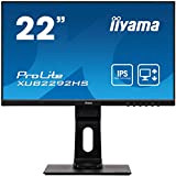 Ecran iiyama 22'' ProLite XUB2292HS-B1, IPS ULTRA SLIM, VGA/DP/HDMI Pied réglable, flicker free, blue light, speakers