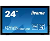 Ecran iiyama 24" ProLite T2435MSC-B2 Tactile PCAP, VA, 10 points, DVI, HDMI, DP, USB 2.0-Hub (2xOut), 6ms, Webcam & Microphone