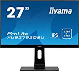Ecran iiyama 27" ProLite XUB2792QSU-B1 IPS ULTRA MINCE 2560x1440, FreeSync, DVI/HDMI/DP/USB-HUB, 5ms, TCO, pied reglable, Flicker free blue light, speakers
